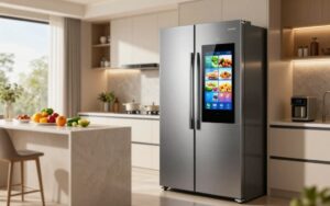 ثلاجة ذكية موديل عام 2026 بتصميم عصري وتقنيات توفير الطاقة في المطبخ السعودي