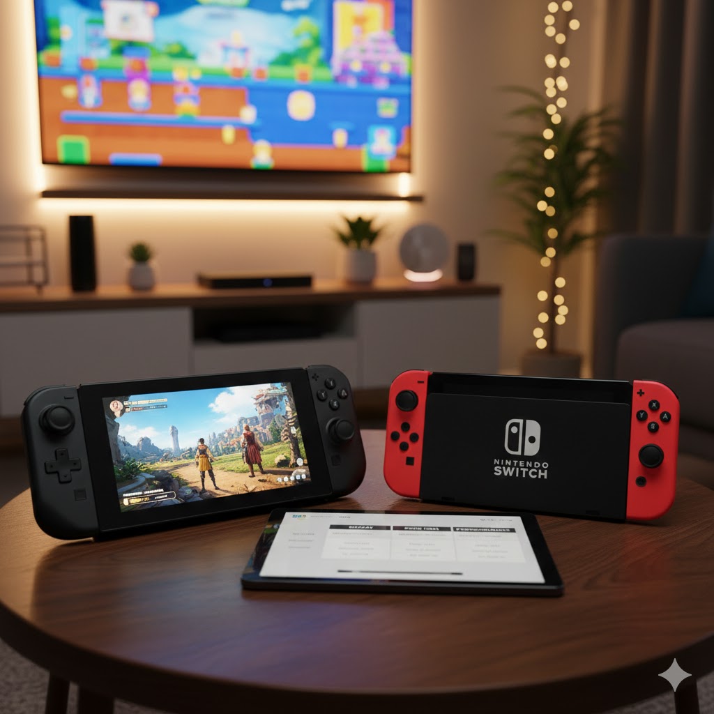مقارنة تقنية بين جهاز Steam Deck وجهاز Nintendo Switch للألعاب المحمولة
