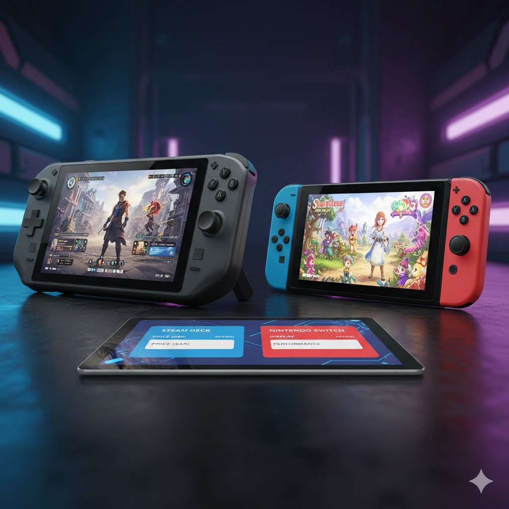 مقارنة أداء Steam Deck و Nintendo Switch في السعودية